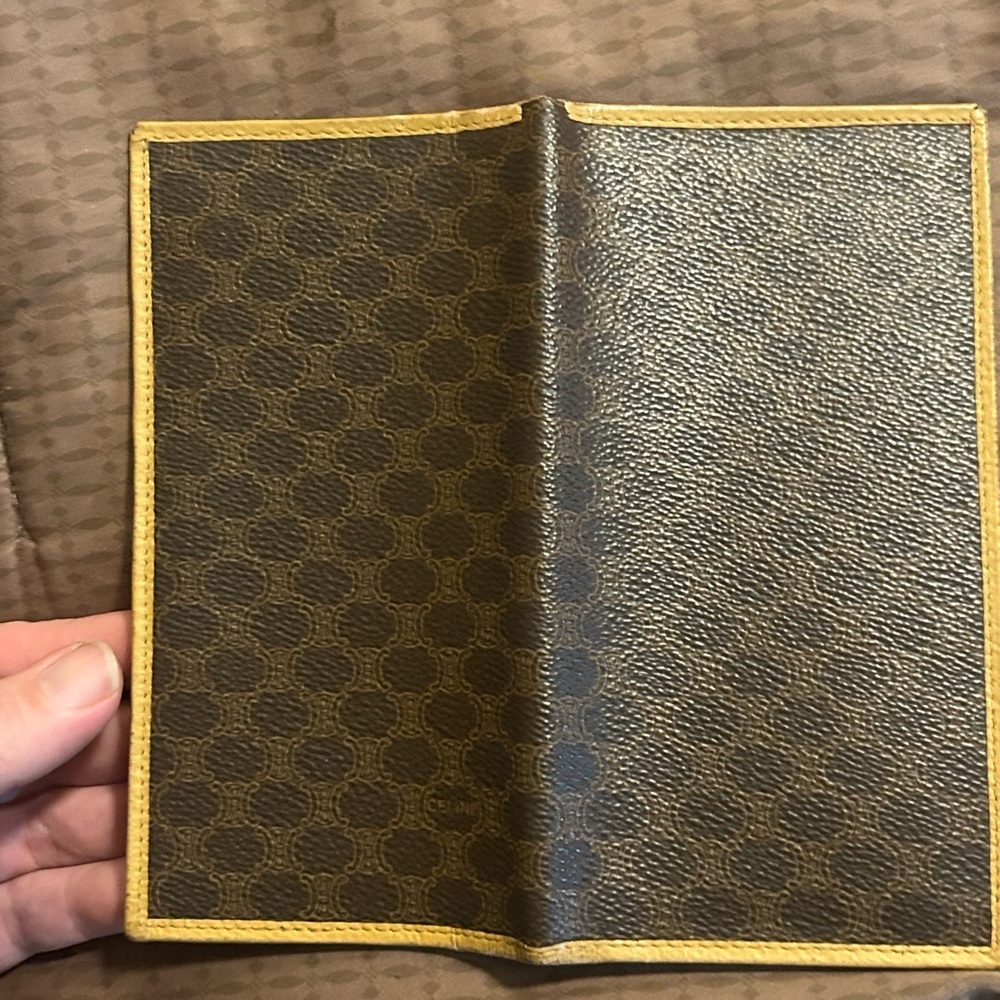 vintage Celine Macadam canvas long bifold wallet with leather trim. - Picture 13 of 15